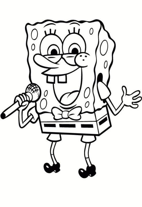 Plansa de colorat cu Spongebob 21 33